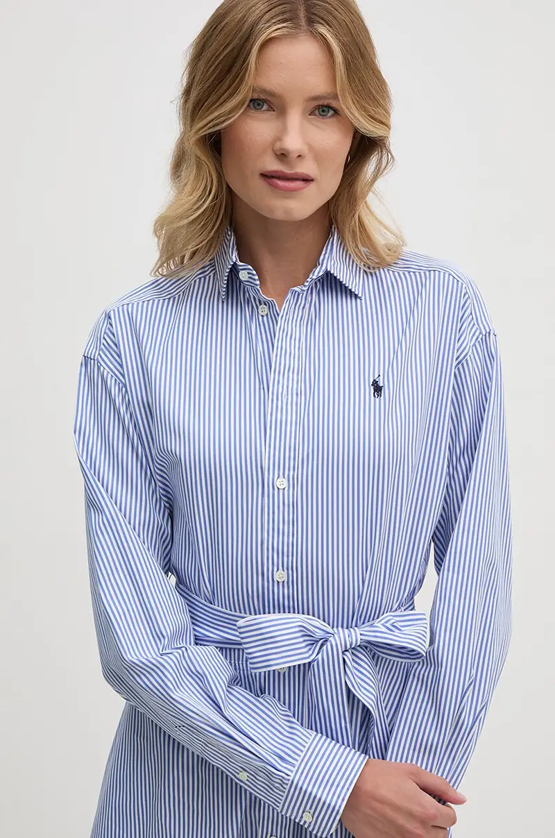 vestito in cotone colore blu navy 211891428 miniatura 4