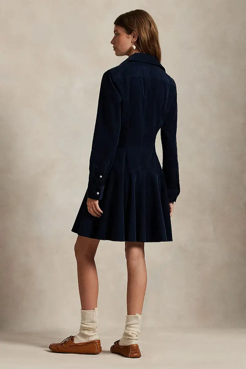 vestito in cotone colore blu navy 211972069 miniatura 2