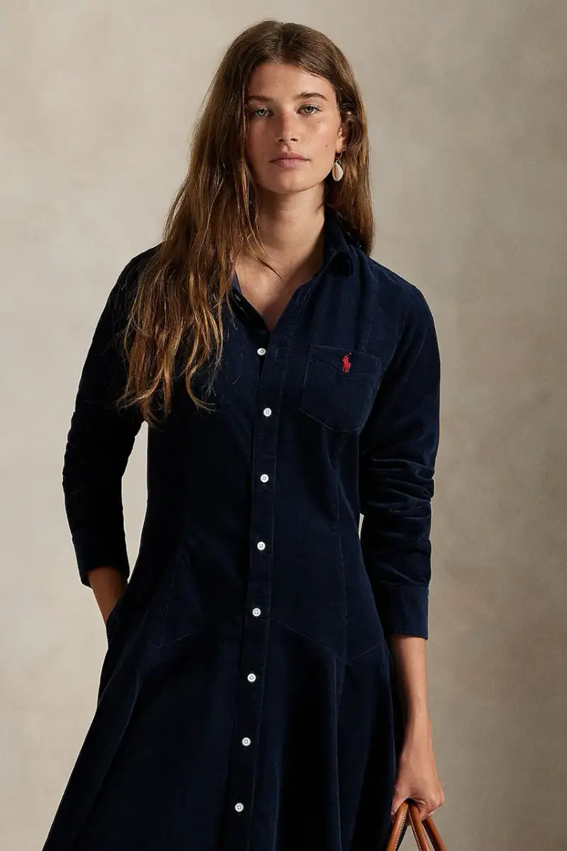 vestito in cotone colore blu navy 211972069 miniatura 3