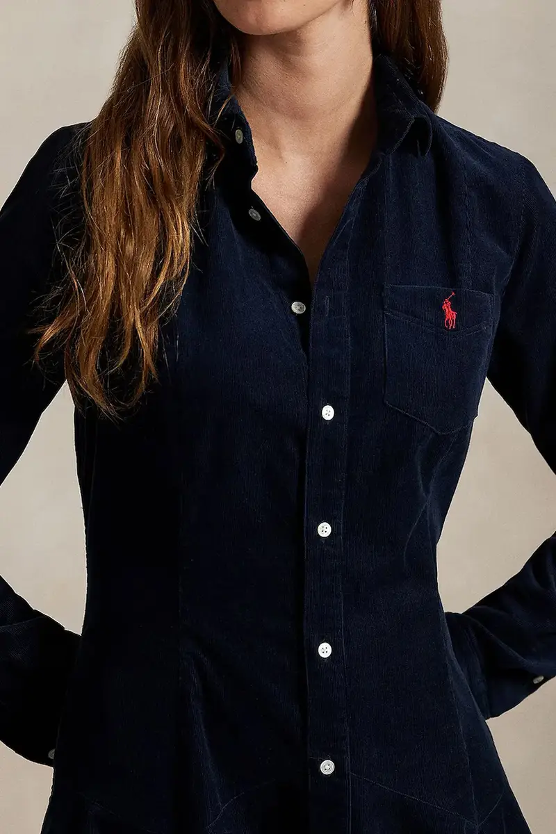 vestito in cotone colore blu navy 211972069 miniatura 4