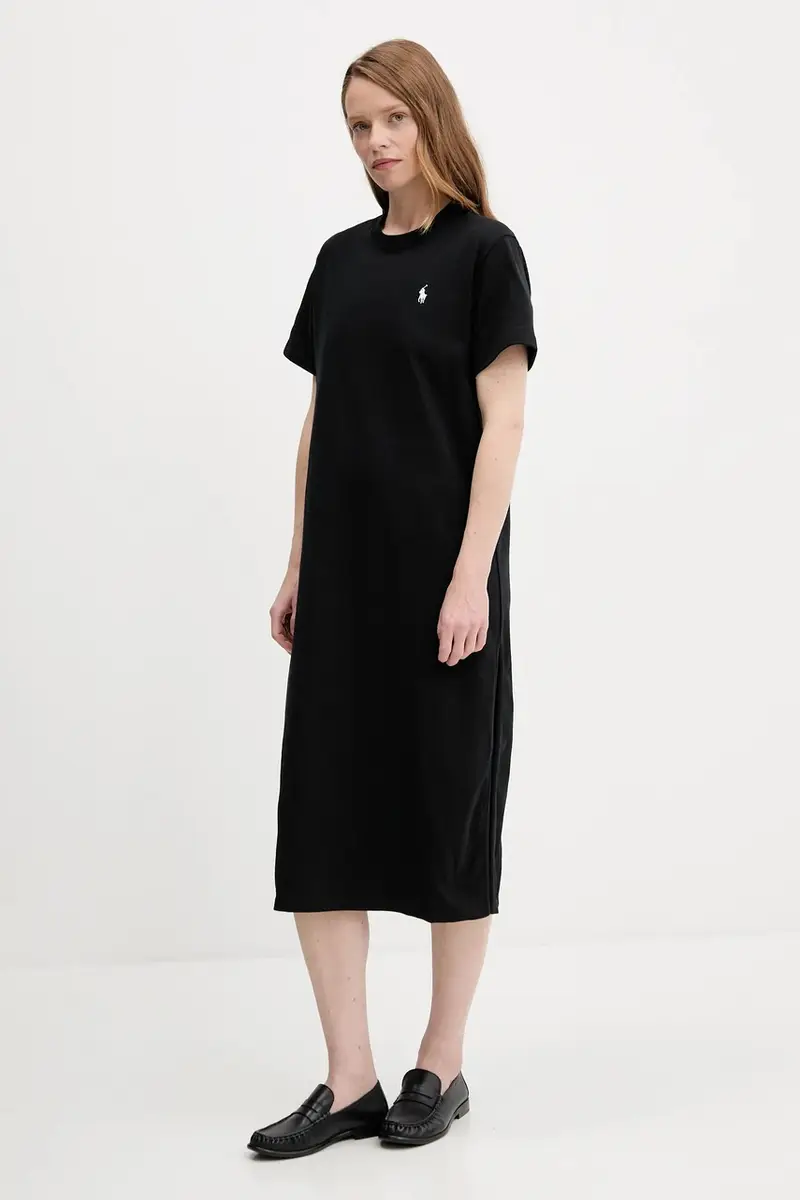 vestito in cotone colore nero 211971066 miniatura 2