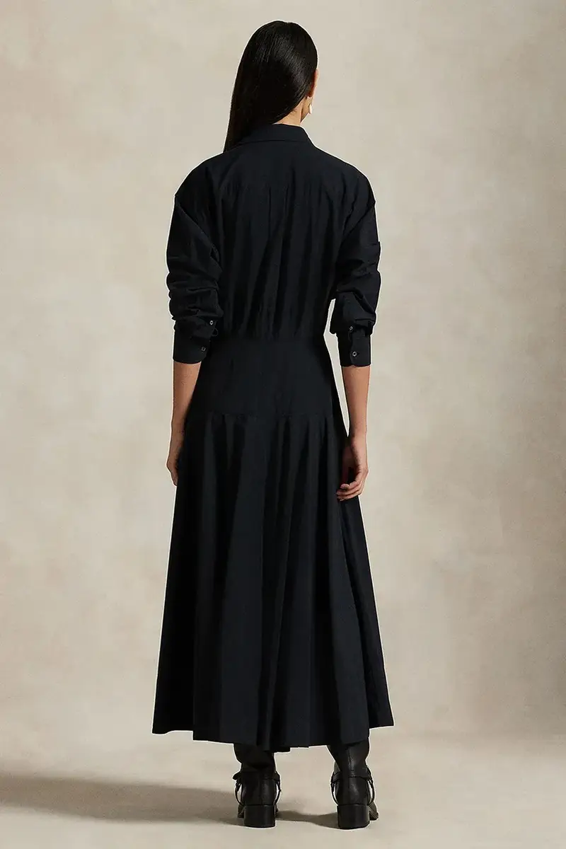 vestito in cotone colore nero 211972042 miniatura 2