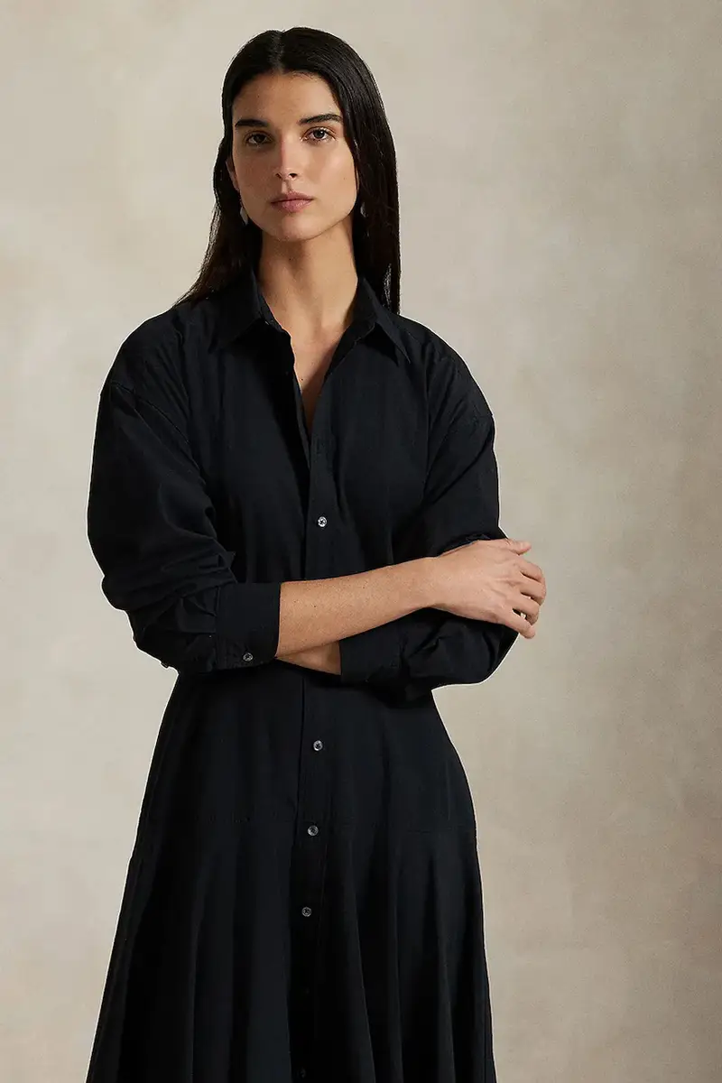 vestito in cotone colore nero 211972042 miniatura 3