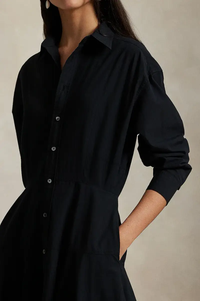 vestito in cotone colore nero 211972042 miniatura 4