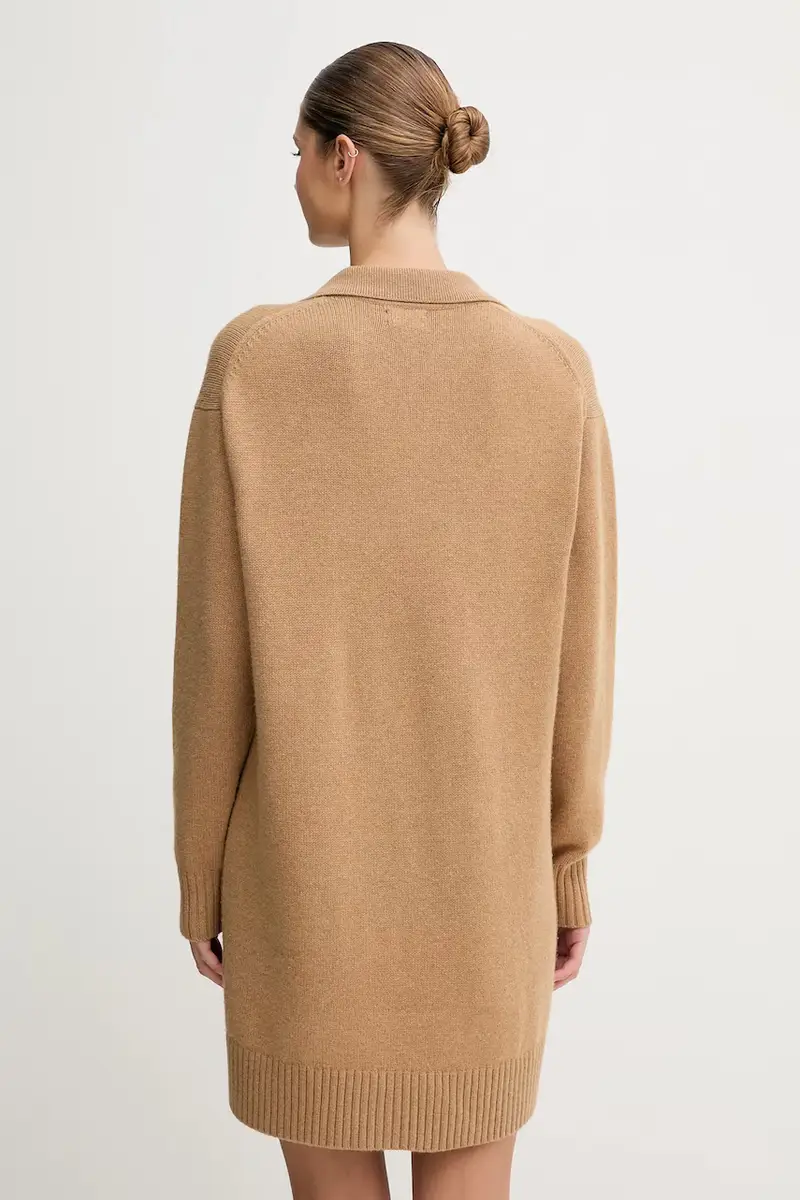 vestito in lana colore beige 211A91143 miniatura 3