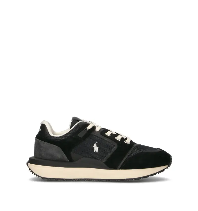 Sneaker uomo nera in suede Vario