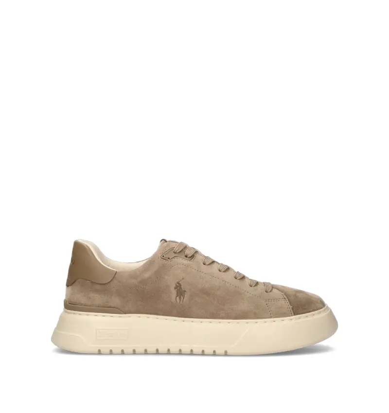 Sneaker uomo taupe in suede Vario