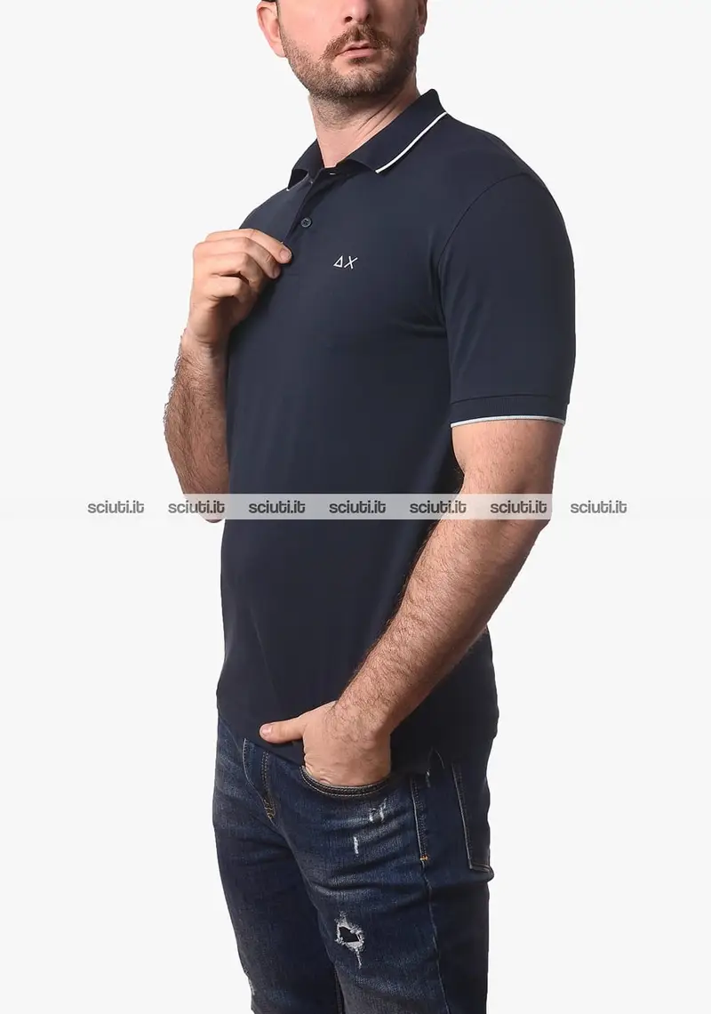 SUN68 Polo Uomo Blu 2086962