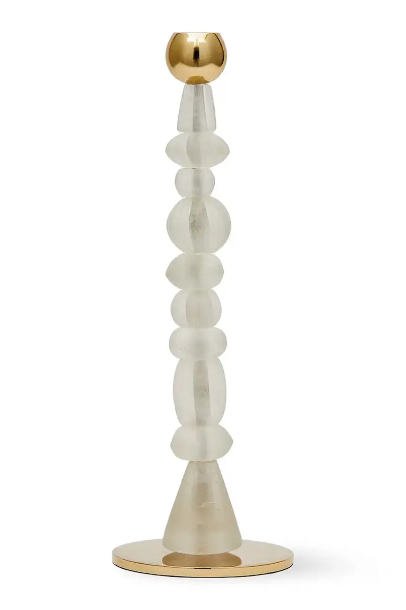 candeliere decorativo Beads S/12 x 34 cm Beige