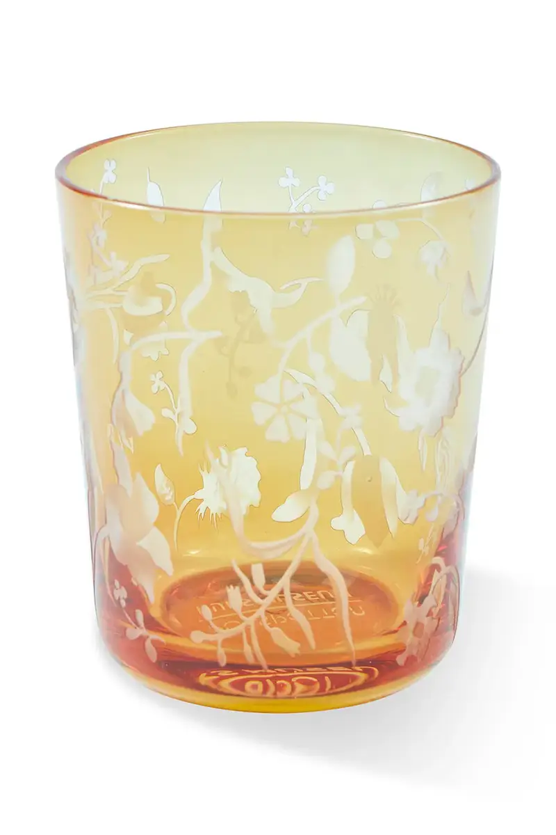 set bicchieri scattered flower 8 x 9 cm pacco da 2 Arancione miniatura 2