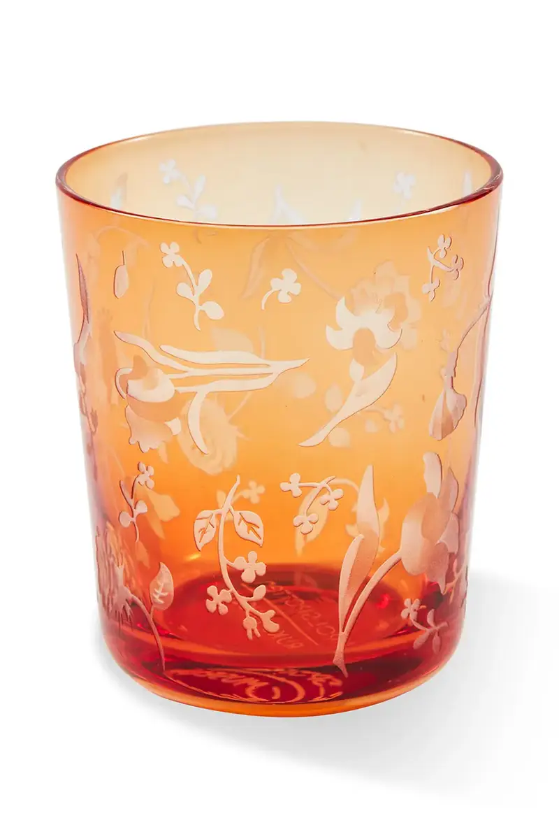 set bicchieri scattered flower 8 x 9 cm pacco da 2 Arancione miniatura 2