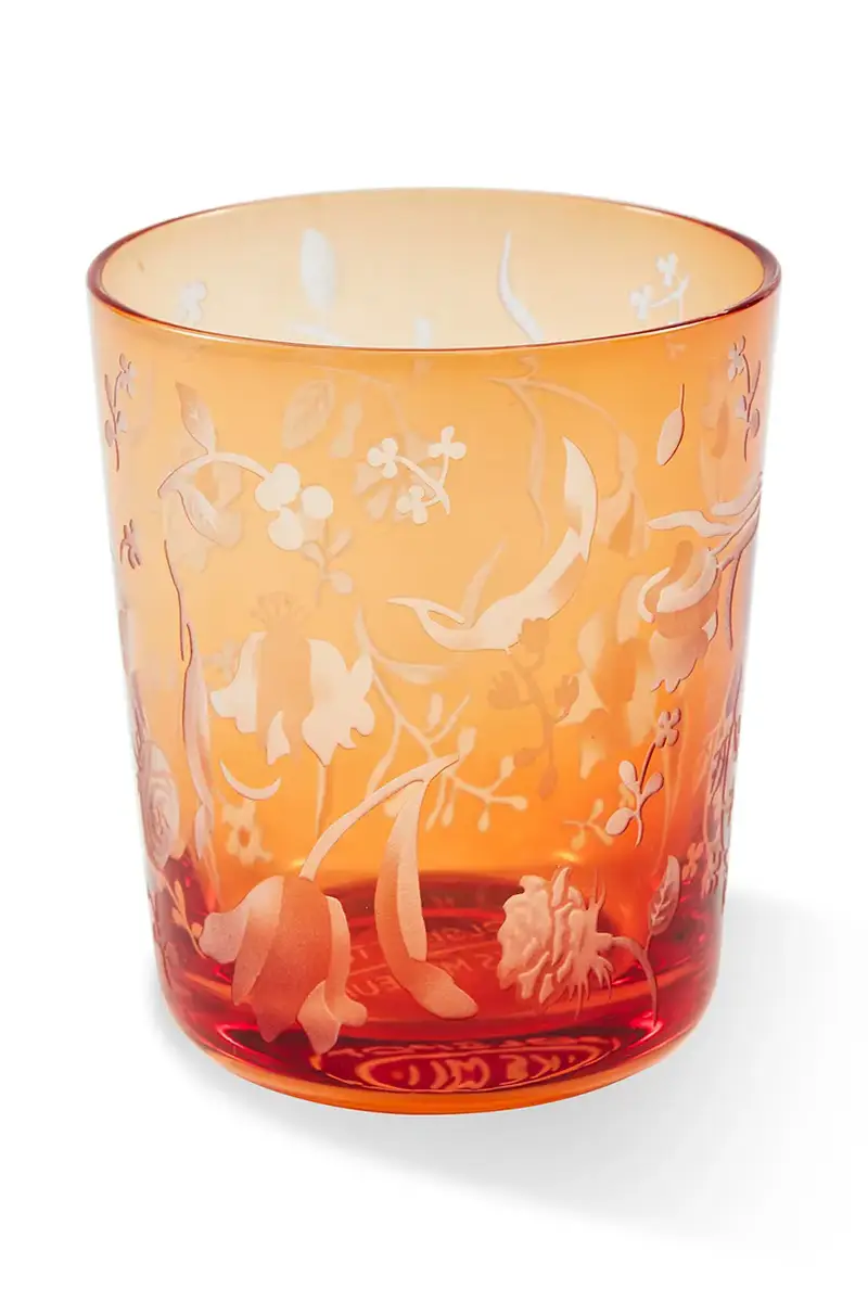 set bicchieri scattered flower 8 x 9 cm pacco da 2 Arancione miniatura 3