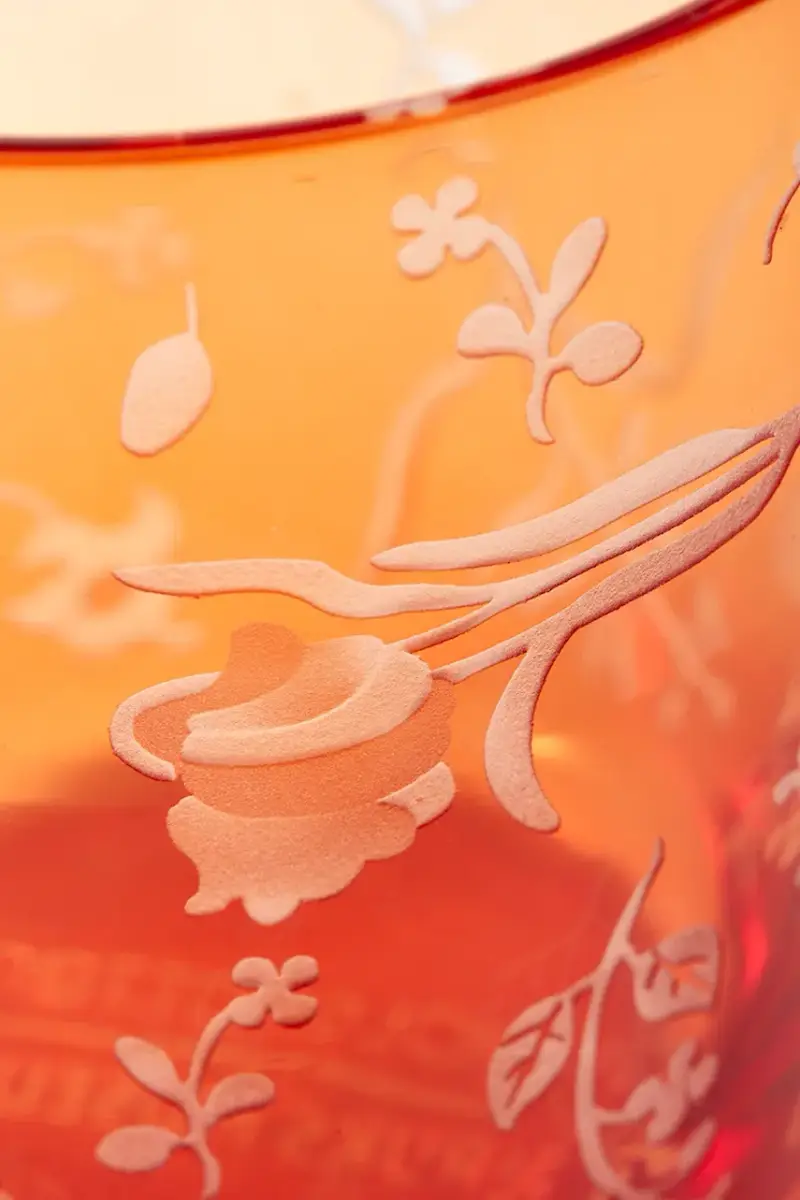 set bicchieri scattered flower 8 x 9 cm pacco da 2 Arancione miniatura 5