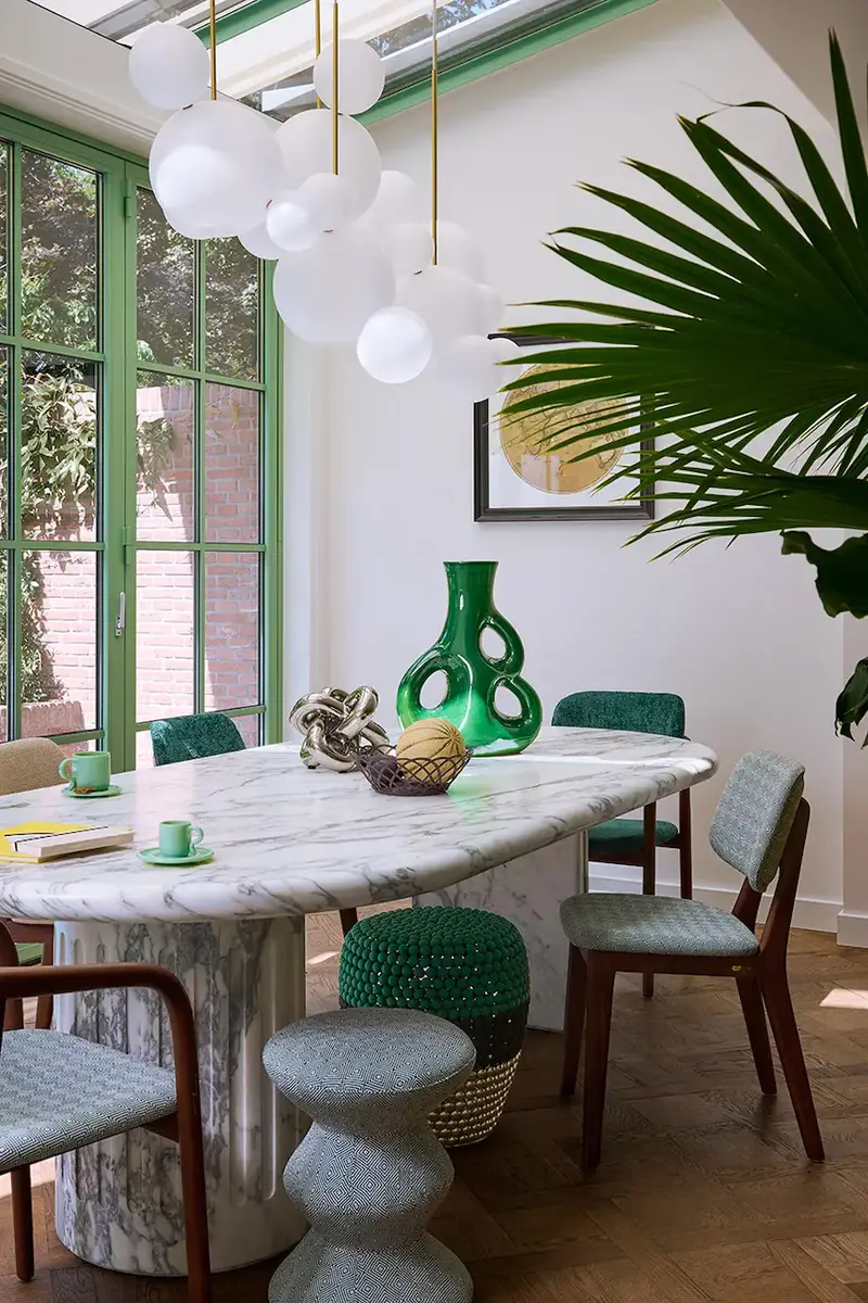 set di tazzine con piattini per 2 persone Gobi Verde miniatura 5