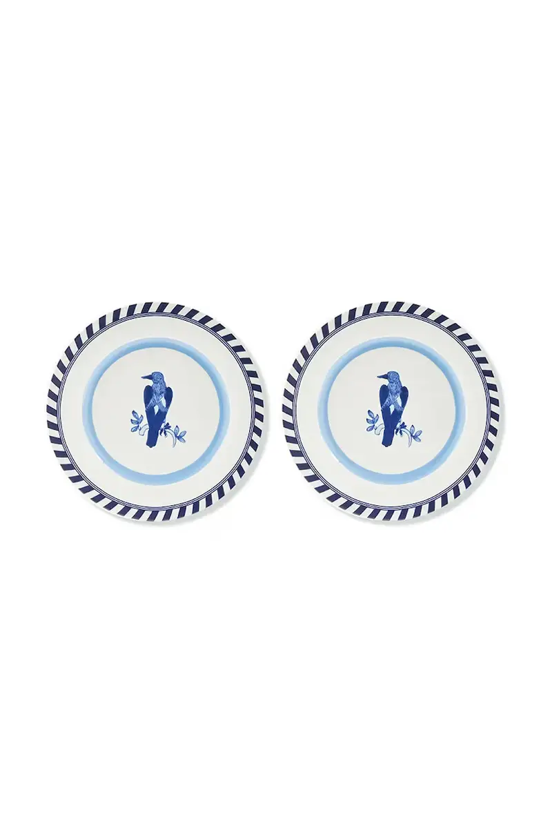set piatti bird patterned 27 cm pacco da 2 Multicolore