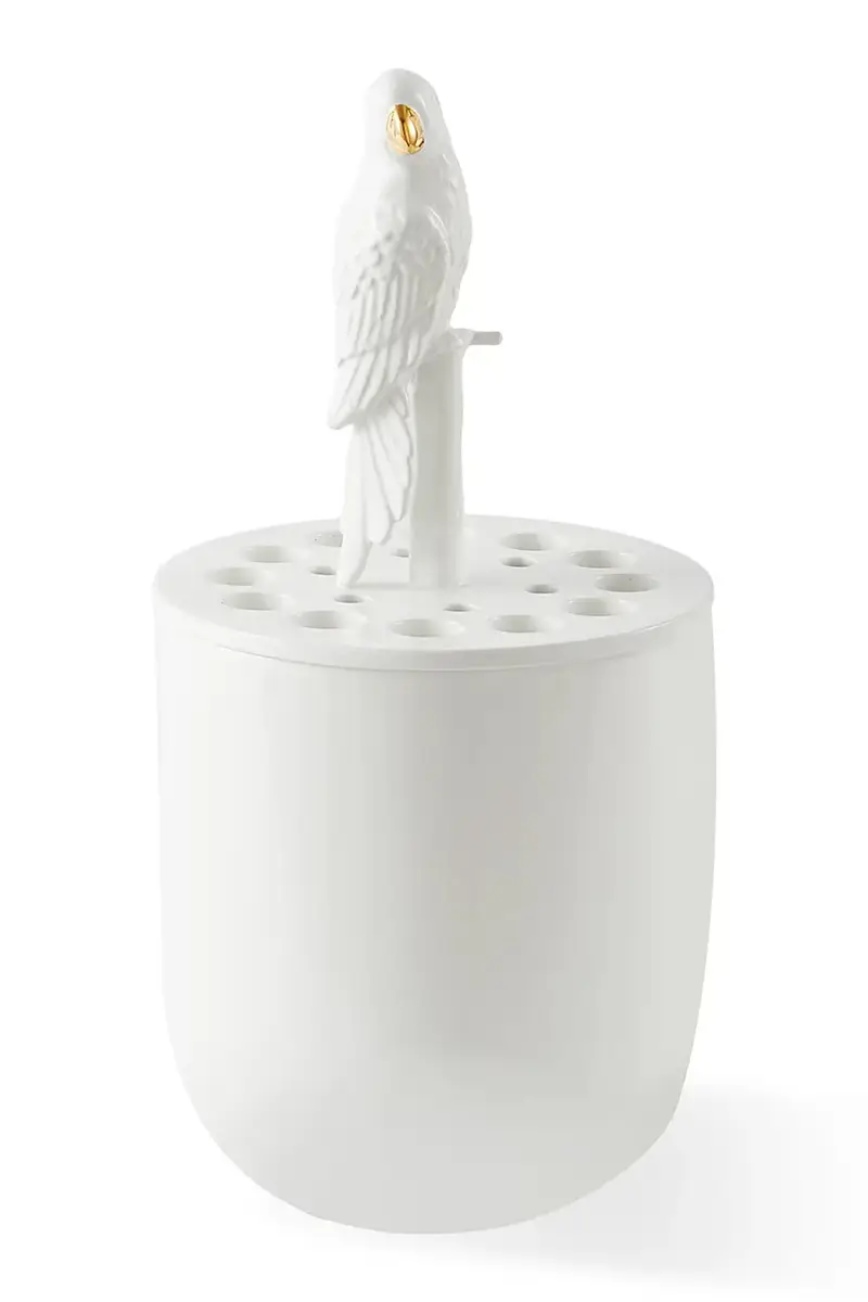 vaso decorativo bird watching 23, 5 x 51 cm Bianco miniatura 3