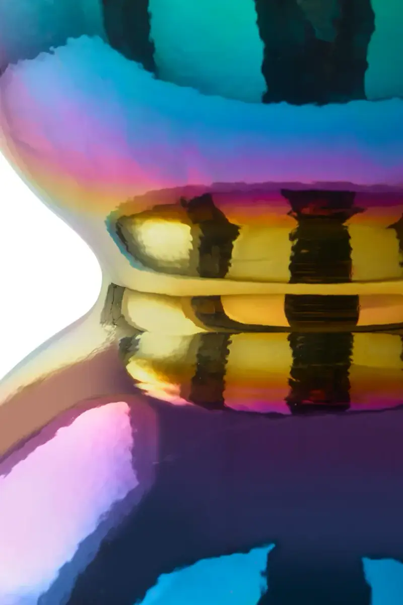 vaso decorativo Boolb L/45 cm Multicolore miniatura 4