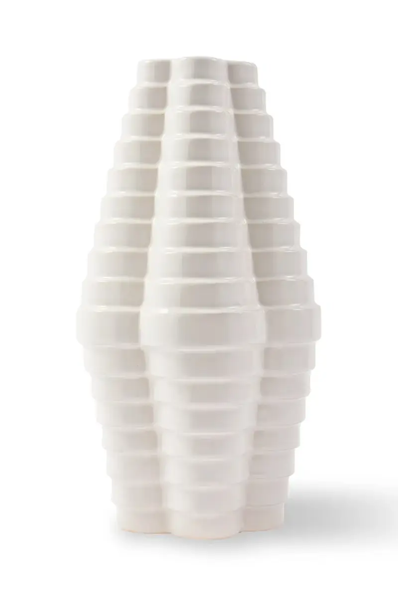 vaso decorativo Mille-Feuille Bianco miniatura 3