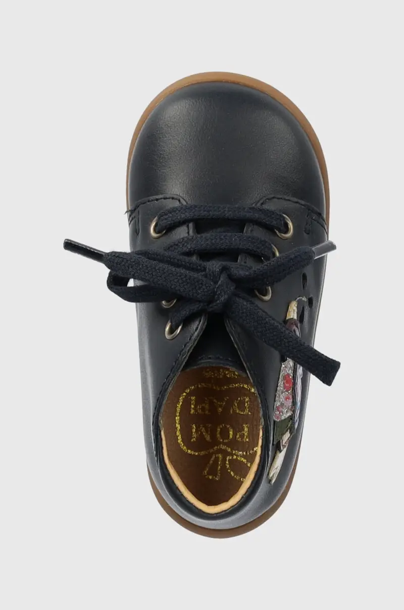 scarpe basse in pelle bambini Blu navy miniatura 4