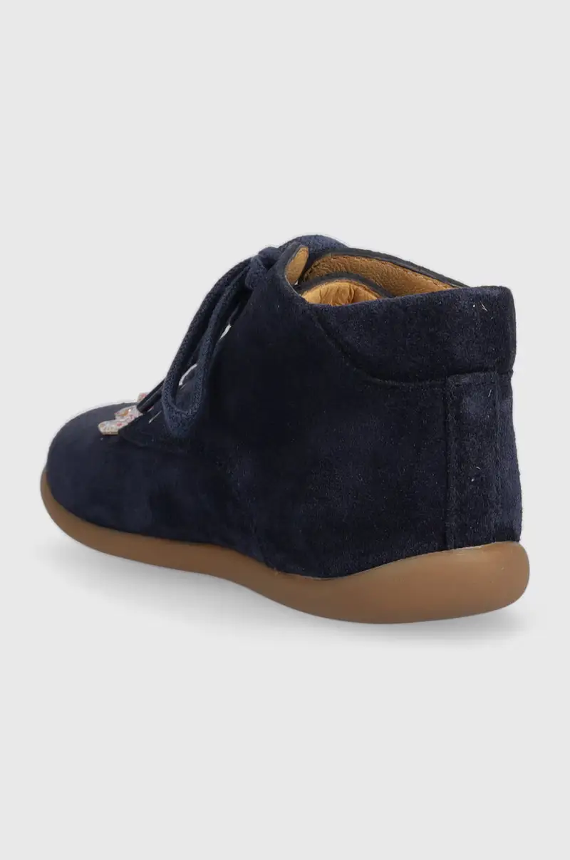scarpe basse in pelle scamosciata bambini Blu navy miniatura 3