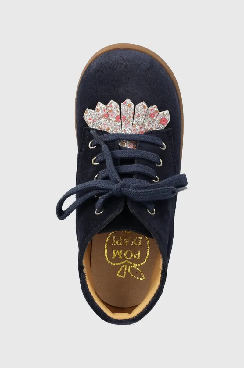 scarpe basse in pelle scamosciata bambini Blu navy miniatura 4