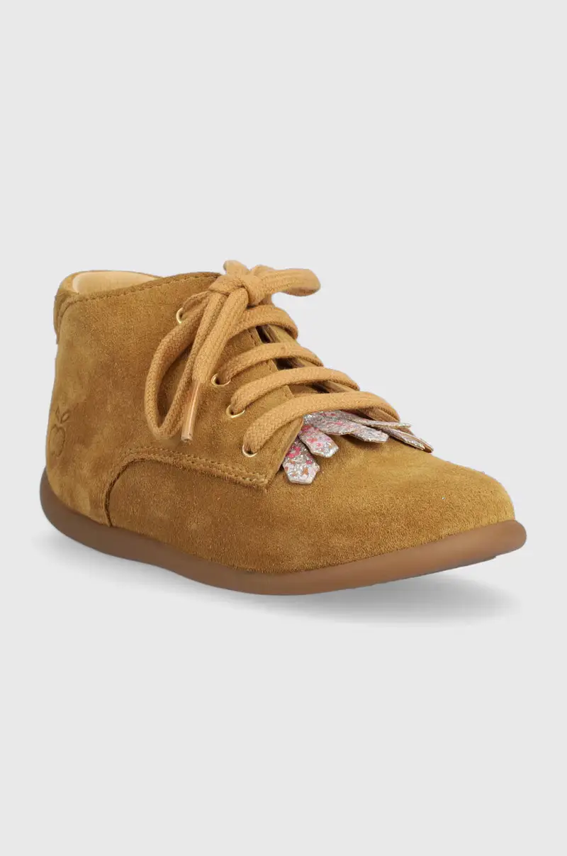 scarpe basse in pelle scamosciata bambini Marrone miniatura 2