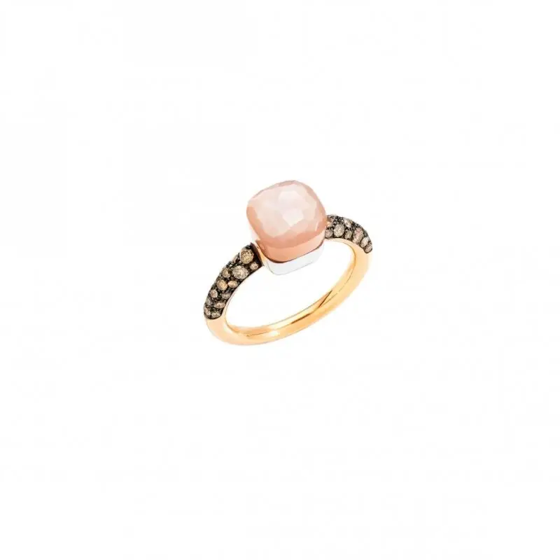 Anello Nudo Petit - Oro Rosa E Bianco - Pomellato