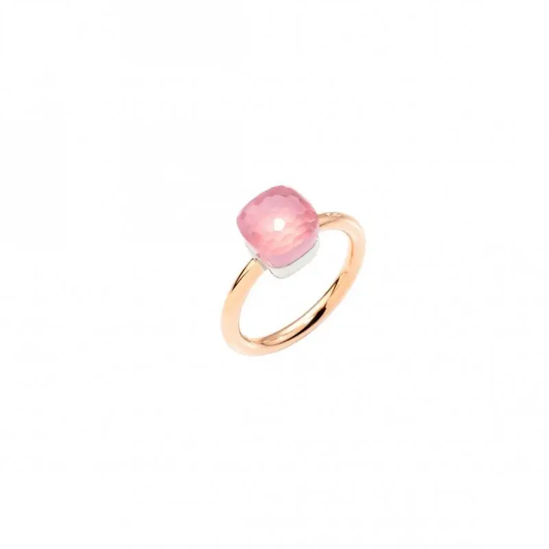 Anello Nudo Petit - Quarzo Rosa - Pomellato