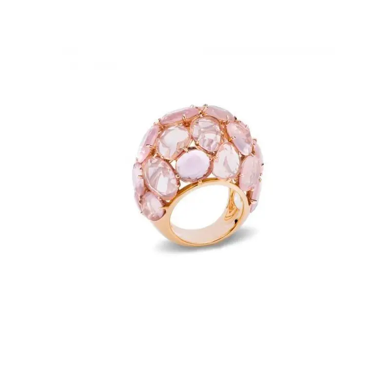 Anello Pomellato Capri In Oro Rosa Con Quarzo Rosa