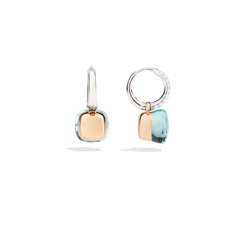 Orecchini Nudo In Oro Bianco E Rosa Con Topazio - Pomellato miniatura 2