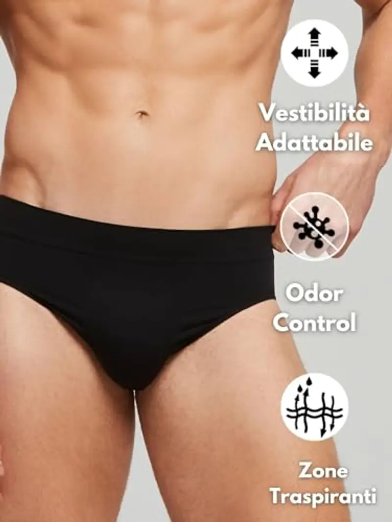 POMPEA Slip Uomo Nero 941880 miniatura 2