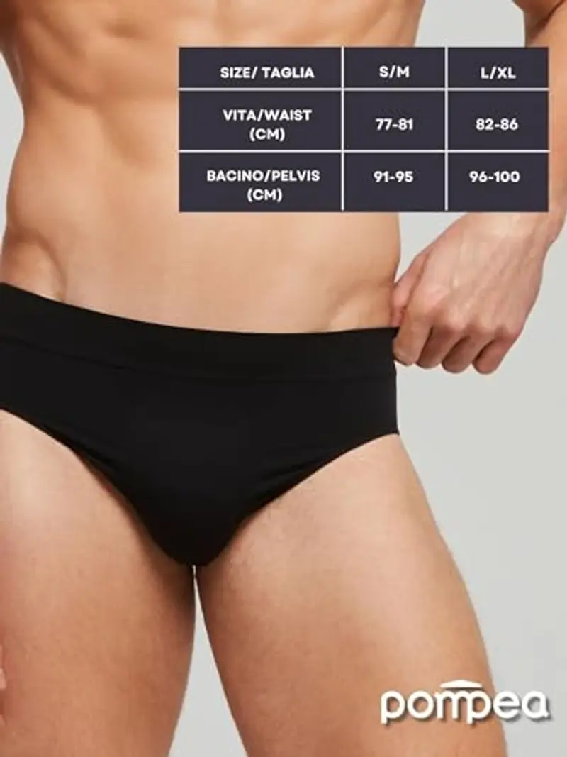 POMPEA Slip Uomo Nero 941880 miniatura 3