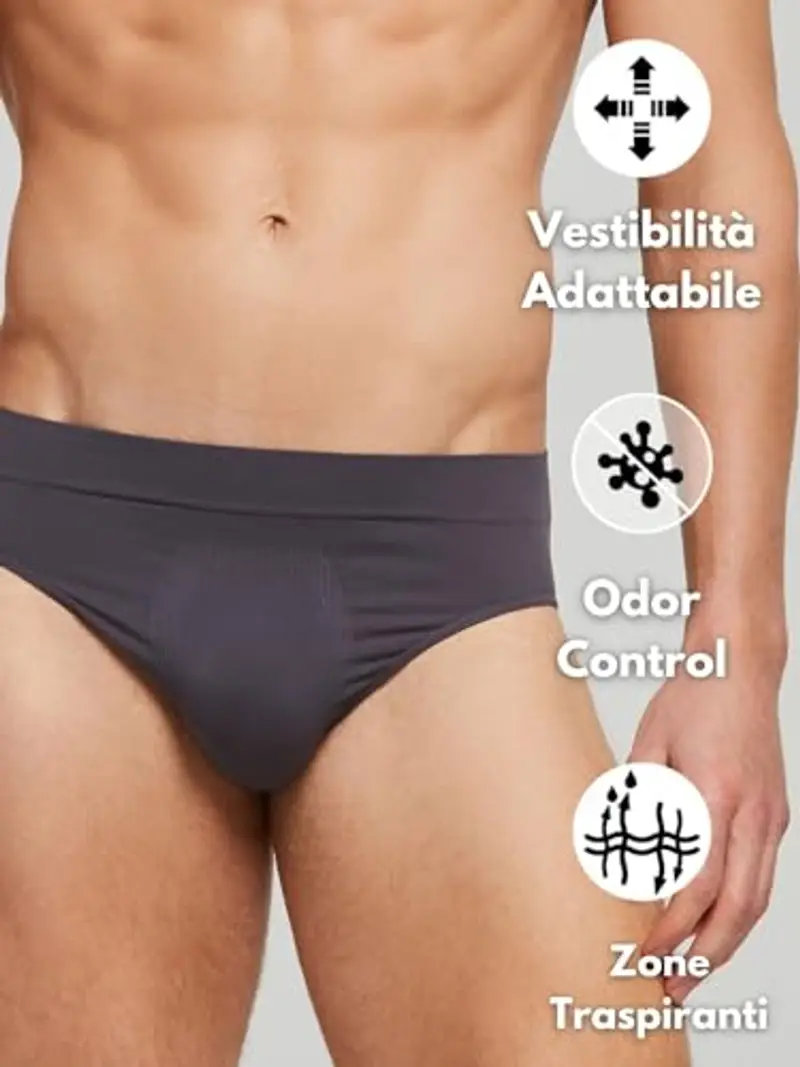 POMPEA Slip Uomo Grigio 1884812 miniatura 2