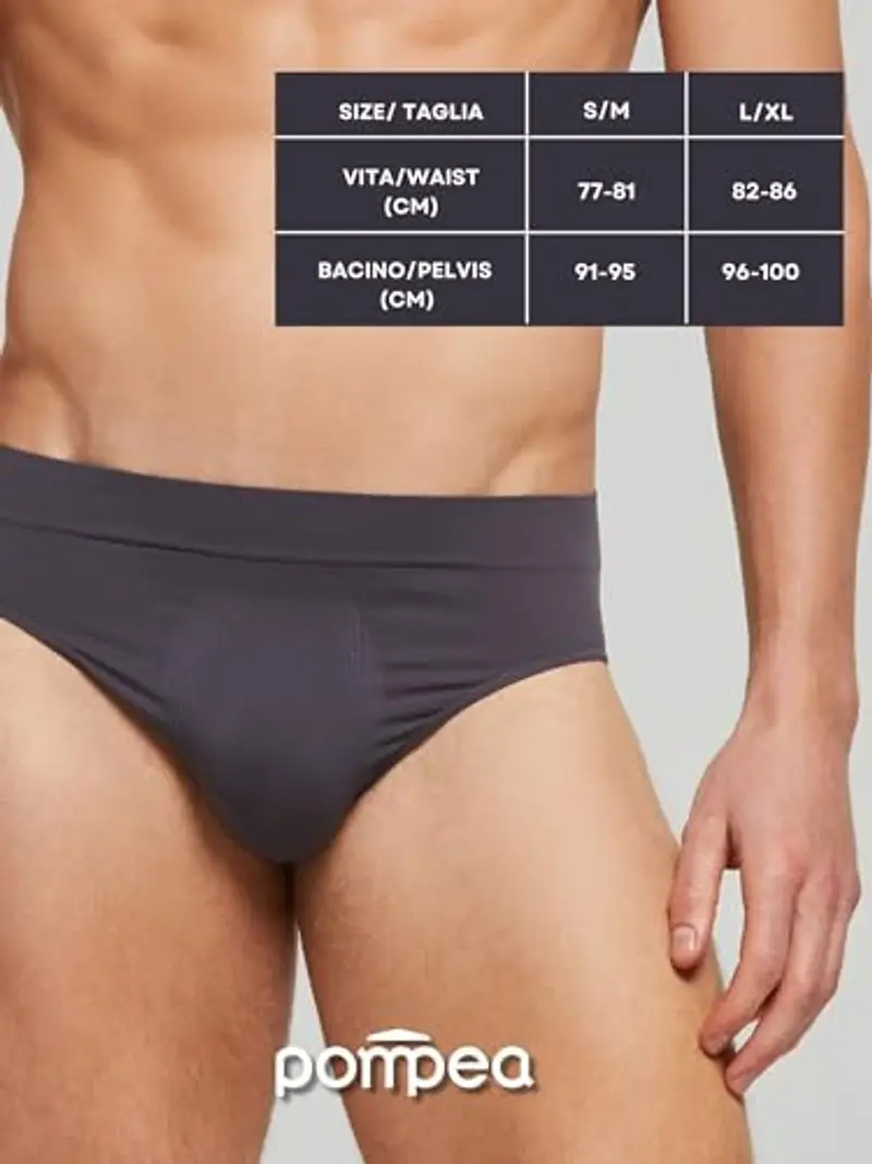 POMPEA Slip Uomo Grigio 1884812 miniatura 3