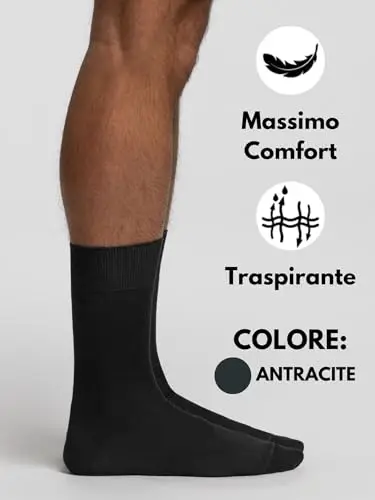 POMPEA Calze Uomo Nero 3316260 miniatura 2