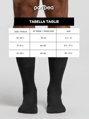 POMPEA Calze Uomo Nero 3316260 miniatura 3