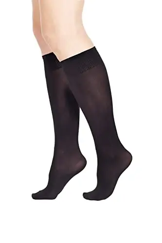 POMPEA 6 Paia Gambaletto Donna Coprente Microfibra 50 Den Nero Taglia Unica