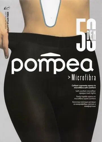 Collant coprente in microfibra Pompea CL 50 den Tg 5=XL