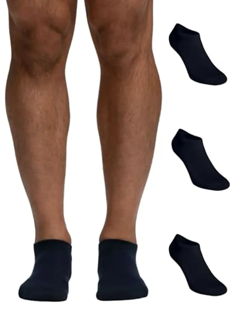 Pompea Cotton Calzini alla Caviglia, Blu, 39/42 (Pacco da 3) Uomo