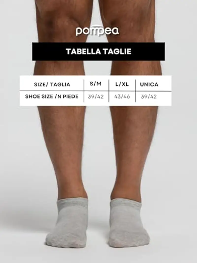 Pompea Cotton Calzini alla Caviglia, G. Melange, 43/46 (Pacco da 3) Uomo miniatura 3