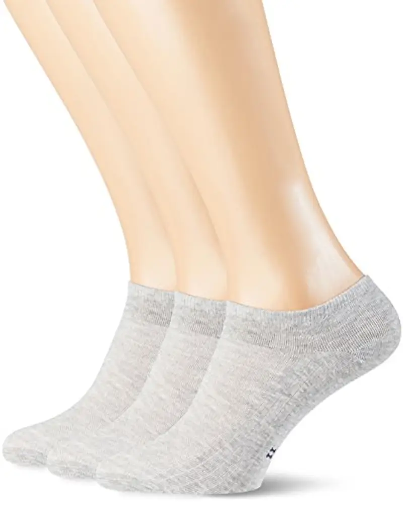 POMPEA Cotton Calzini alla Caviglia, Grigio (Grigio Melange 1350), (Taglia Produttore:35/38) (Pacco da 3) Donna