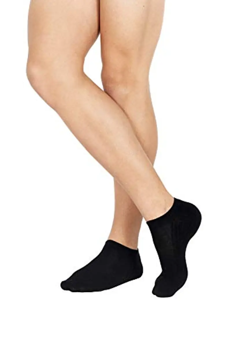 Pompea Cotton Calzini alla Caviglia, Nero (Nero 0071), (Taglia Produttore:35/38) (Pacco da 3) Donna