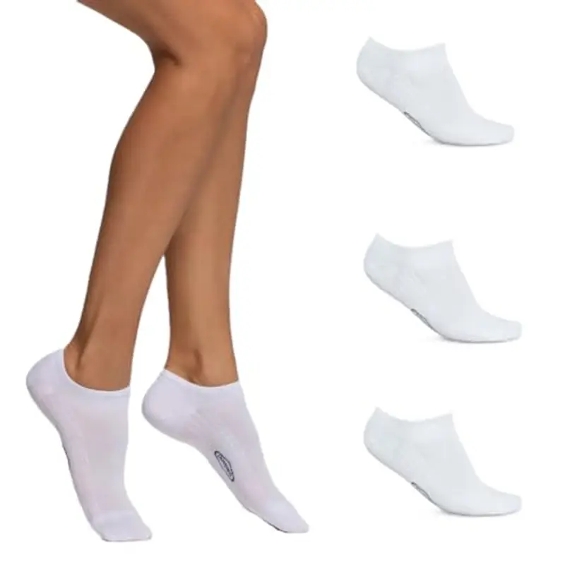 POMPEA Pack 6 Paia Fantasmini Donna Nero Bianco Lolita Cotone (6 Paia Bianco - 35/38)