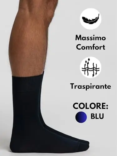 POMPEA Scozia Calzini, Blu (Navy 1556), 44/45 (Taglia Produttore: 12/12.5) (Pacco da 6) Uomo miniatura 3