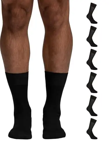 POMPEA Scozia Calzini, Nero (Nero 0071), 42/43 (Taglia Produttore:11/11.5) (Pacco da 6) Uomo