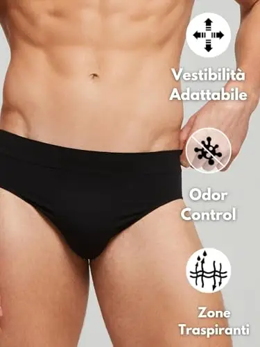 POMPEA Slip Uomo Nero 2686498 miniatura 2