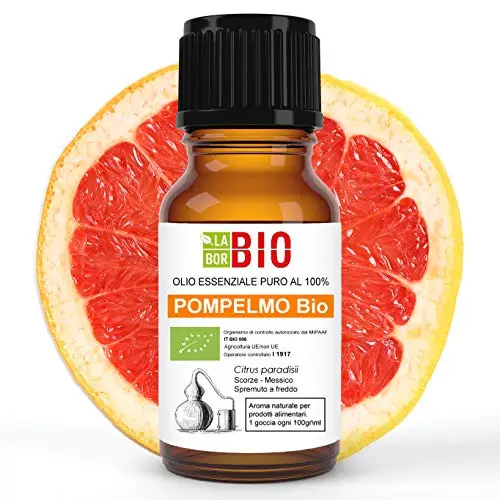 Pompelmo Bio Olio essenziale 100% Puro 5 ml - Uso interno Terapeutico Alimentare Diffusori Aromaterapia Cosmetica Cucina