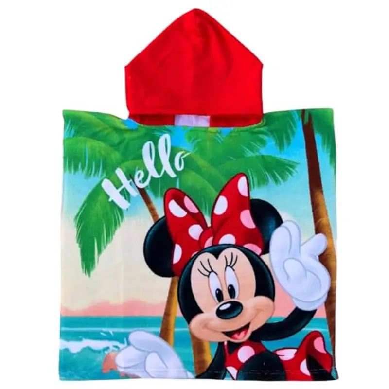 Poncho mare Minnie Disney accappatoio per bambini dimensioni 55 x 110 cm in microfibra di poliestere spiaggia piscina miniatura 2