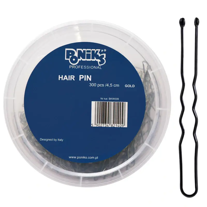 Poniks Forcine per capelli dorate da 5 cm, 300 pezzi