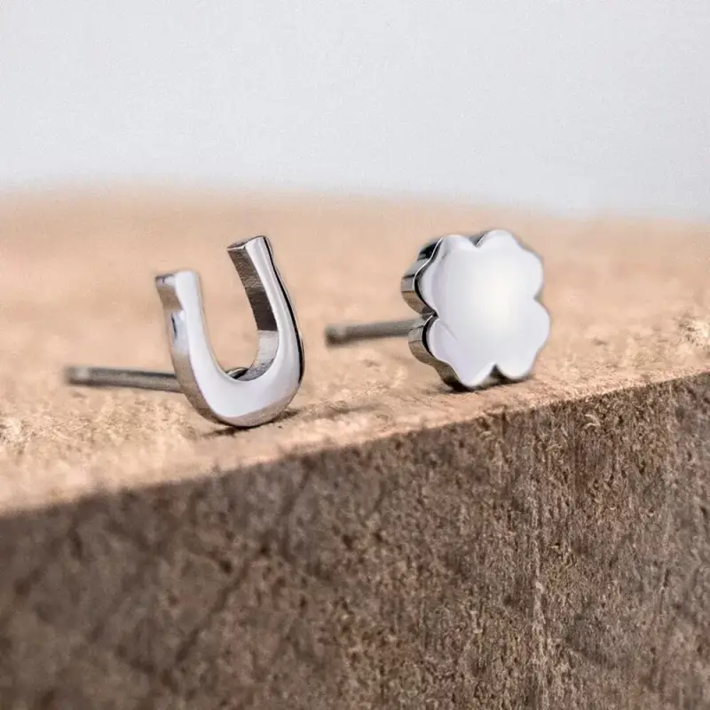 Orecchini da donna a trifoglio e ferro di cavallo Ponytail & Co